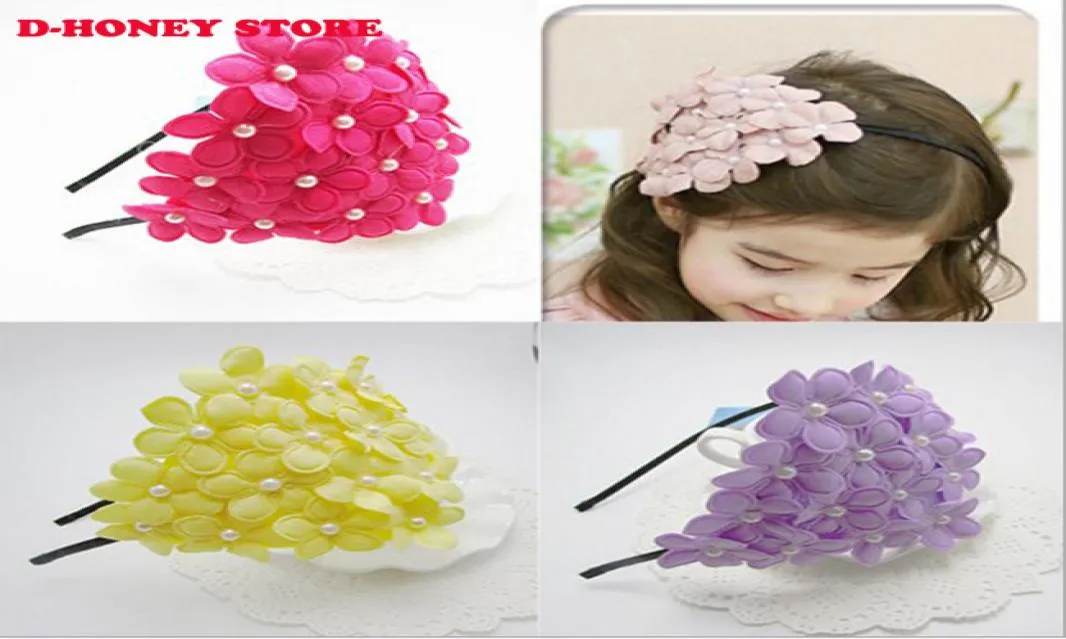 Śliczne Grosgrain Ribbon Flowers Baby Toddler Hairbands Pałąk dla dzieci Dzieci Hair Hoop Boutique Tiara Hair Akcesoria do dziewczyny 19882783