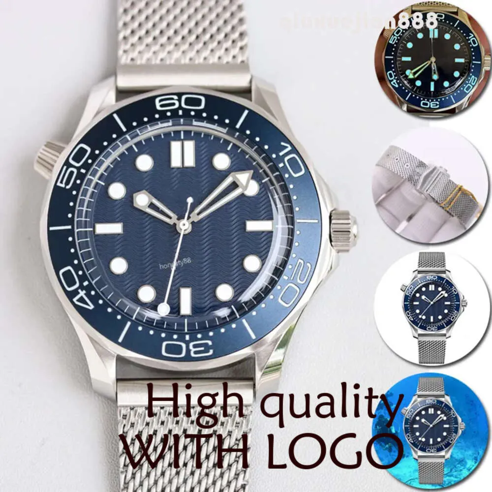 Hoogwaardige 42 mm zeeontwerper heren roestvrijstalen riem saffierglas waterdichte king horloge montre de luxe horloges lb es