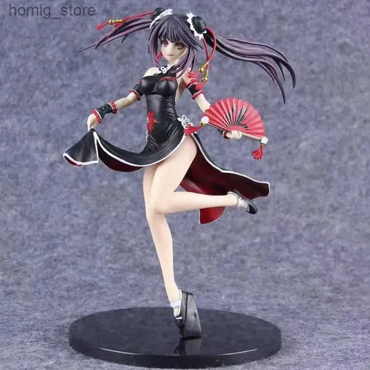 Action Toy Figures 23CM DATE A LIVE Anime Figure Tokisaki Kurumi Action Figure Beautiful Girl Statue Collection Ornaments PVC Model Doll Gift Toys Y240415