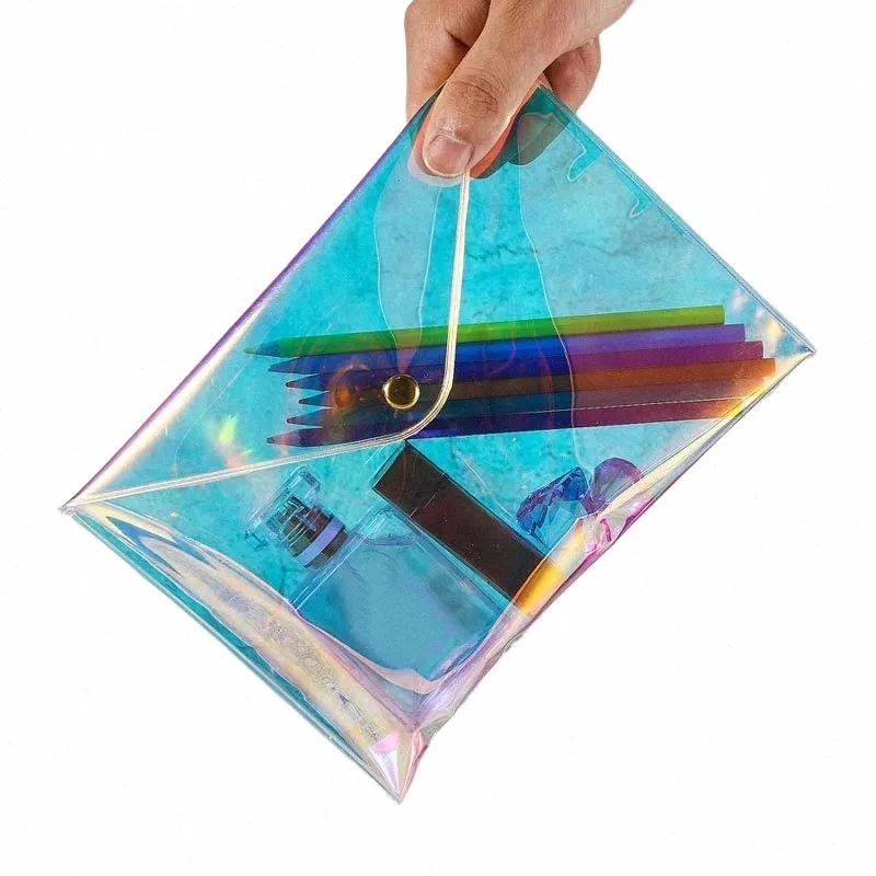 fi Women Laser Transparent Cosmetic Bags Document Pencil Case Ladies Clear Makeup Bag Portable Make Up Pouch Organizer q1oW#