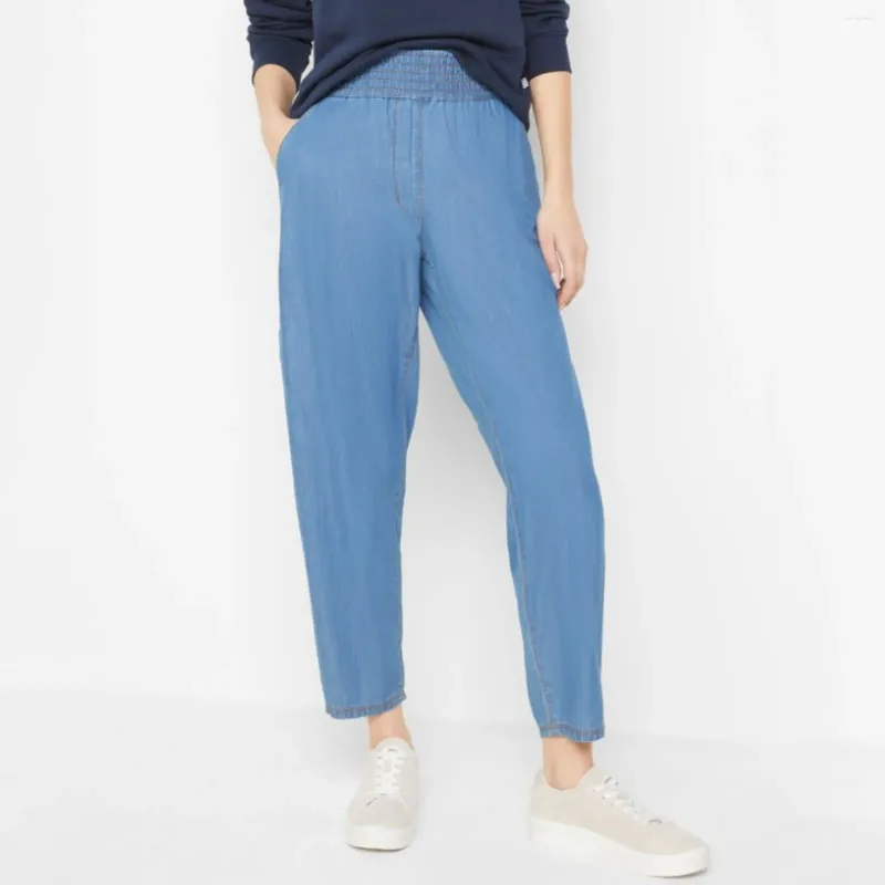 Jeans femminile 2024 imitazione in denim casual comodo pantaloni tascabili sciolti per donne