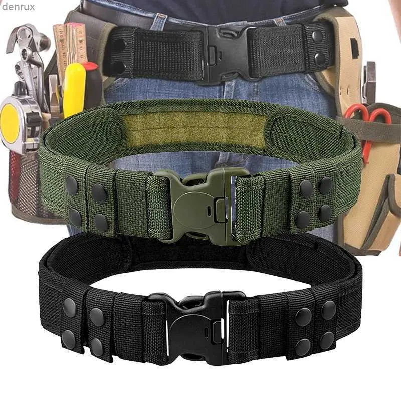 Midjekedjebälten 1PC Snabbfrisläppning Taktiskt bälte för män - Arméstil Combat Belt för utomhusaktiviteter och fiske240416