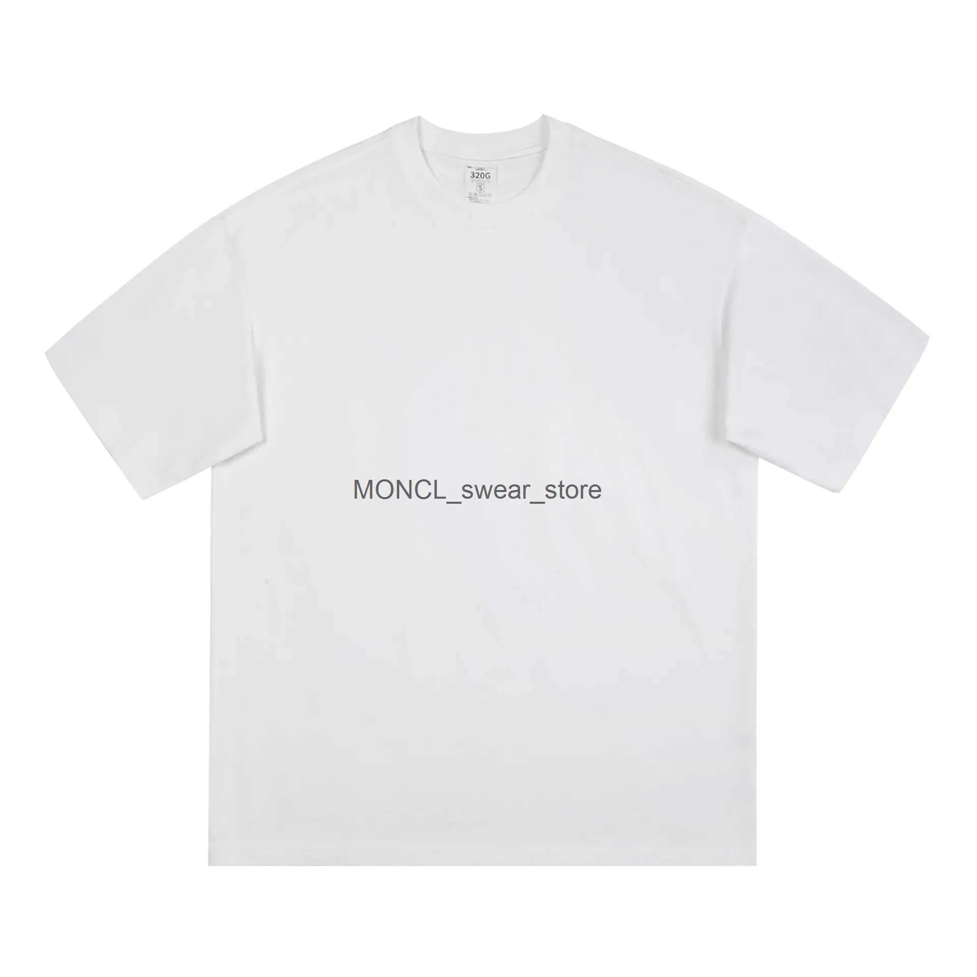 T-shirt maschile 320G T-shirt in cotone pesante da uomo Summer Fashion Solid Color Simple Basic White Giapponese Pullover di alto grado Top H240416