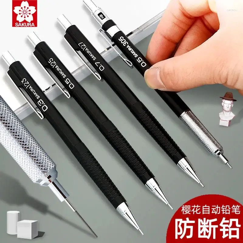 Japońska marka Automatyczne ołówek 0,3 mm Rysunek specjalny metalowy środek grawitacji 0,7 szkic manga 0,5