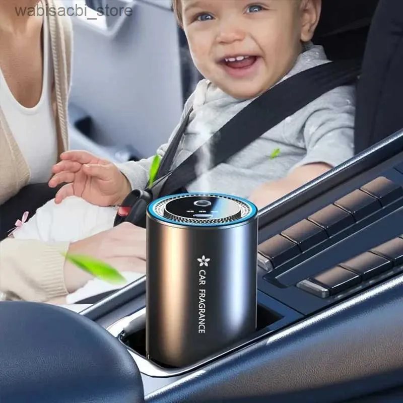 Auto Lufterfrischer Auto Smart Diffusor Tragbarer Becherhalter Ambiente Licht Aroma Maschine wiederaufladbarer Duftranker Lufterfrischer Car Ornament L49