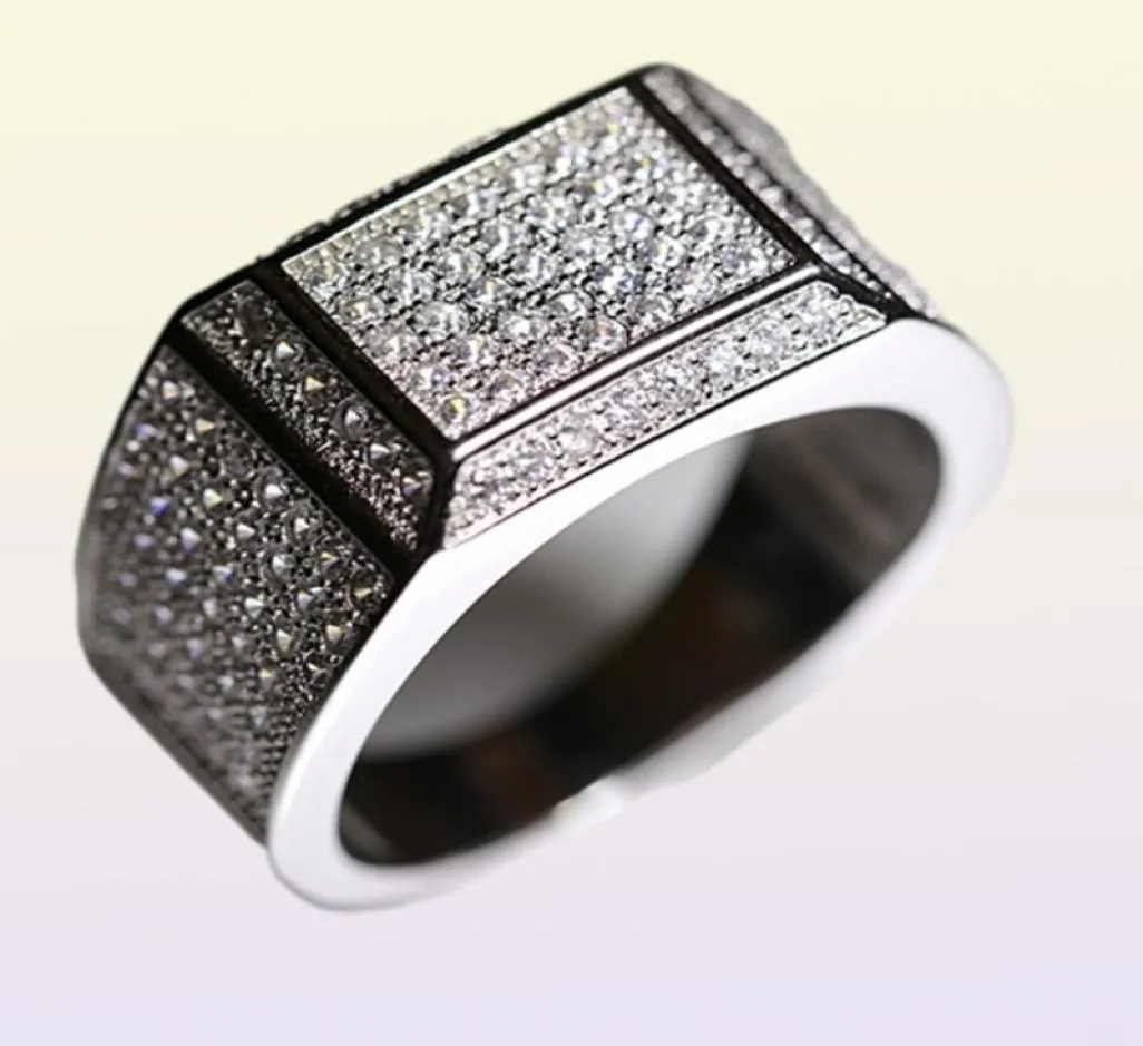 S925 SREBROWY SREBROWY 2 KARATY DUMOND Pierścień dla mężczyzn Silver Silver 925 Diamond Bague Diame Diamant Anillos Mujer Pierścienie Y13245809