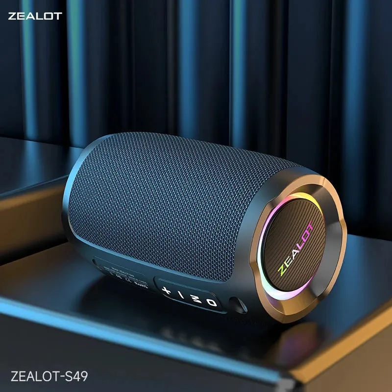 Zealot S49 20W Portable Ourdoor Wireless Subwoofer Speaker Awater IPX Accoppiamento 6Dual 3600Mah Batteria 12 ore 240415