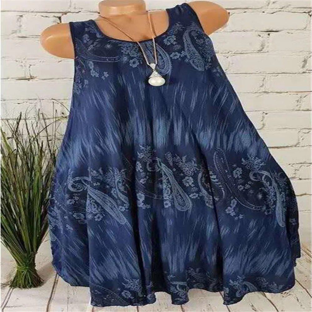 Summer Womens ärmellose gedruckter Kleid