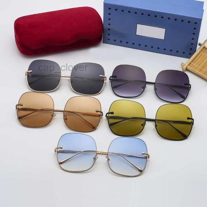 Einfacher Gold Black Metal -Rahmen Sonnenbrillen Mode Männer Frauen polarisiert Uv400 Schutzlinsen Brillen Luxusbrand Design Leichter runde Brille Schattierung Brille Cu8