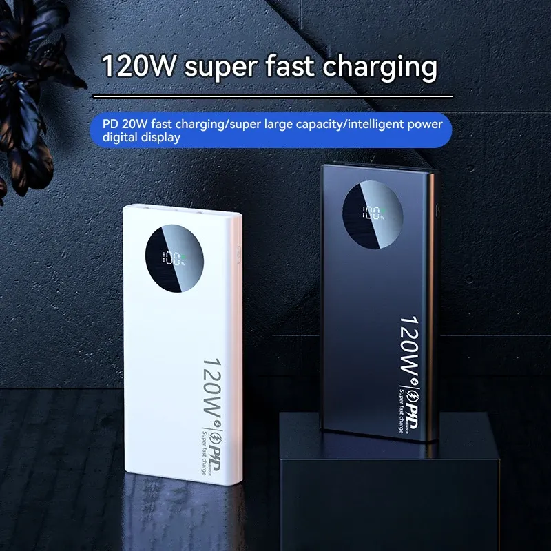 Xiaomi 120W Super Fast Charging 10000mah رقيقة وخفيفة من الملحقات الهاتفية المحمولة للبنك الخفيف