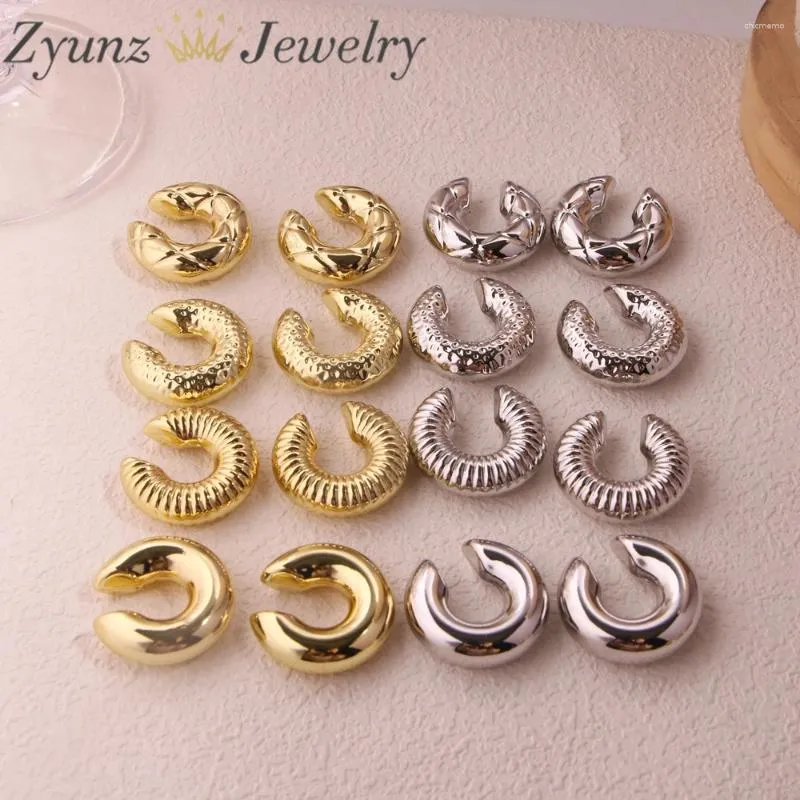 Backs Earrings 5 Pairs Punk Non Piercing Gold Color Clip Earring Chunky Ear Cuff Women Bold Statement Thick Cartilage Jewelry