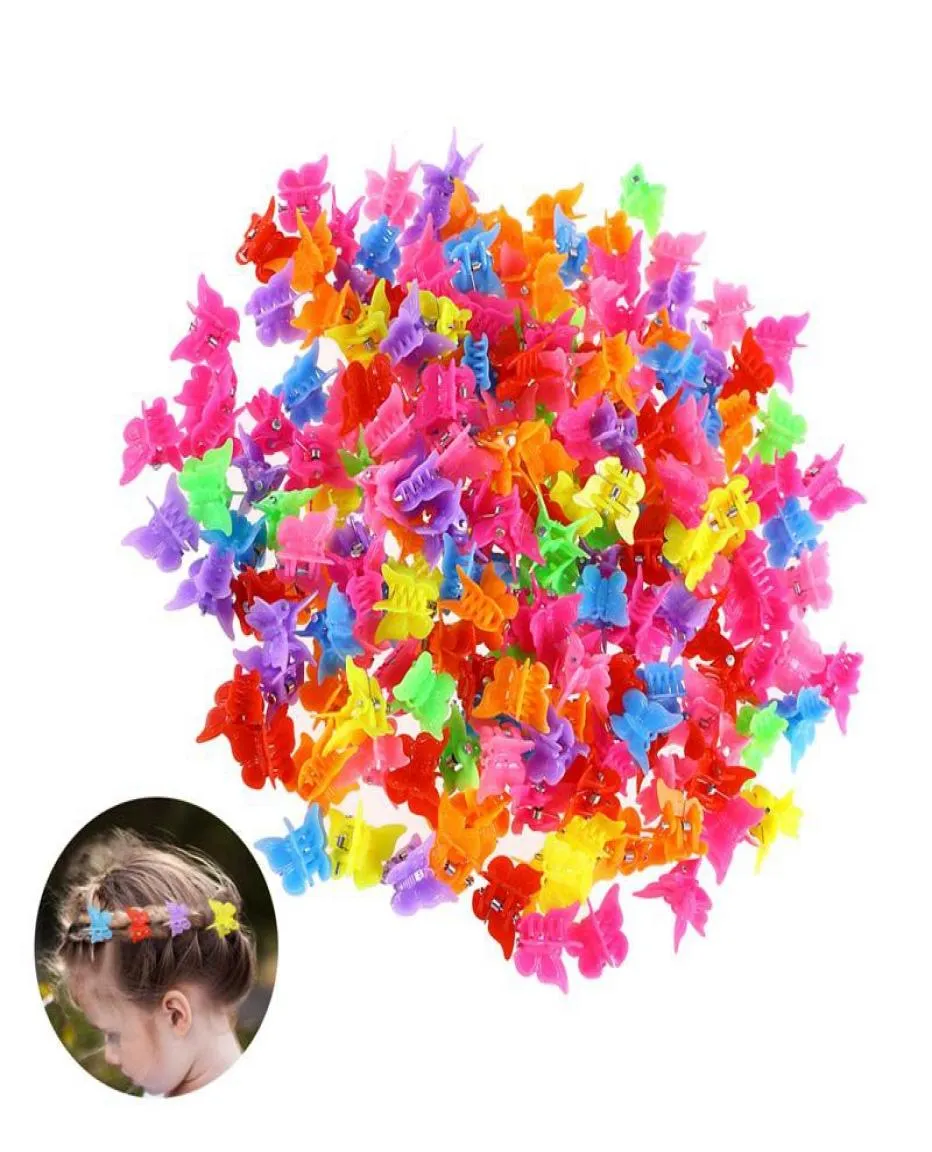 100 pcsset per bambini artigli artigli di colore misto farfalla girasole heart stella forma mini bambini bambini clips clips hha6239104508