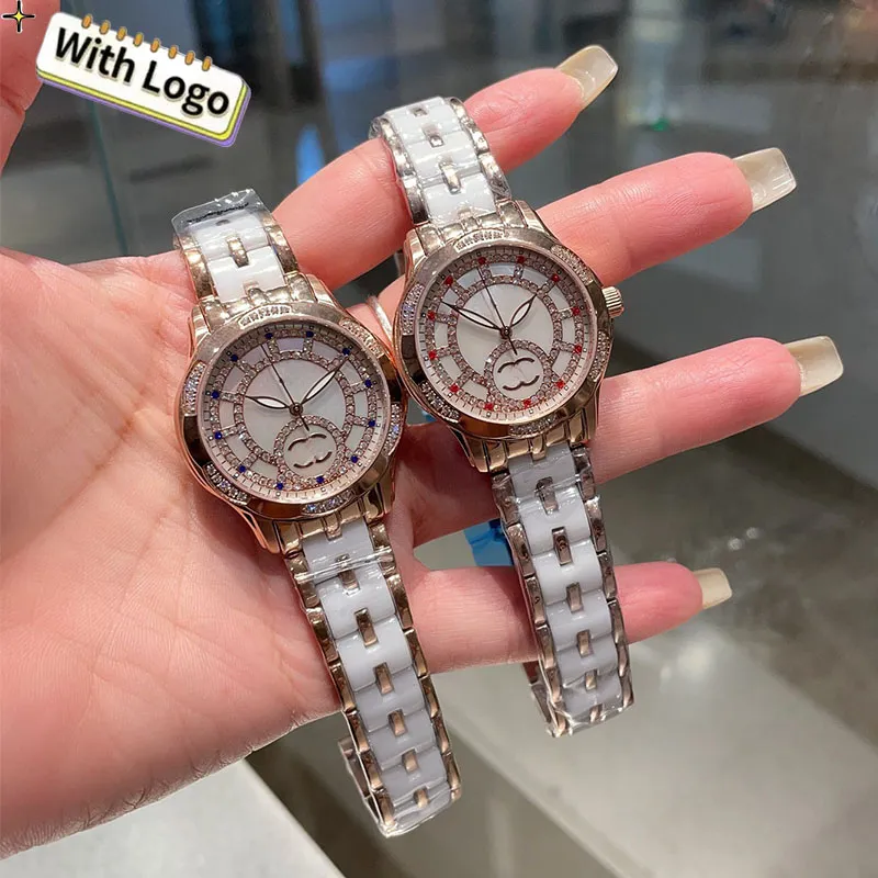 Designer Women Watching Watches Wysokiej jakości oryginalna wersja, ceramiczna taśma szafirowa wzmocnione szklane lustro powierzchnia luksusowa butique zegarek dla kobiet