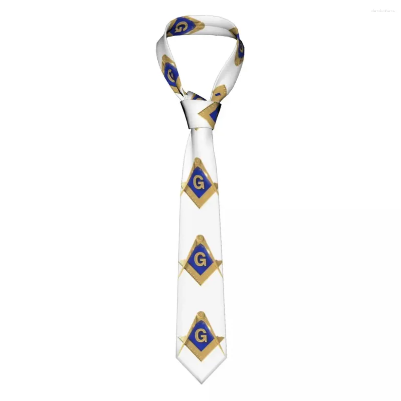 Bow Ties Freemason Gold Square Masońskie krawaty 8 cm mason szyja męskie szczupłe koszulę akcesoria gravatas ślubne biuro