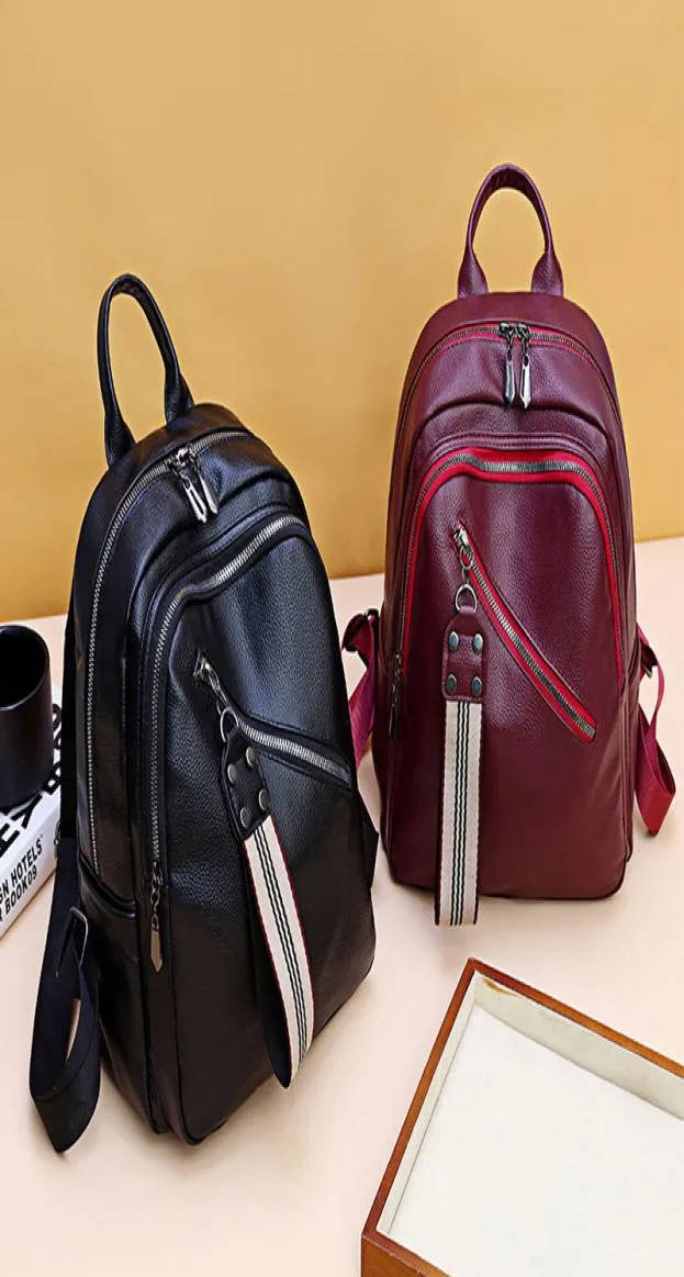 4 renk üst vintage backpack bayanlar pu deri okul sırt çantaları çanta moda su geçirmez seyahat çantası büyük kapasiteli omuz çantaları 6256590