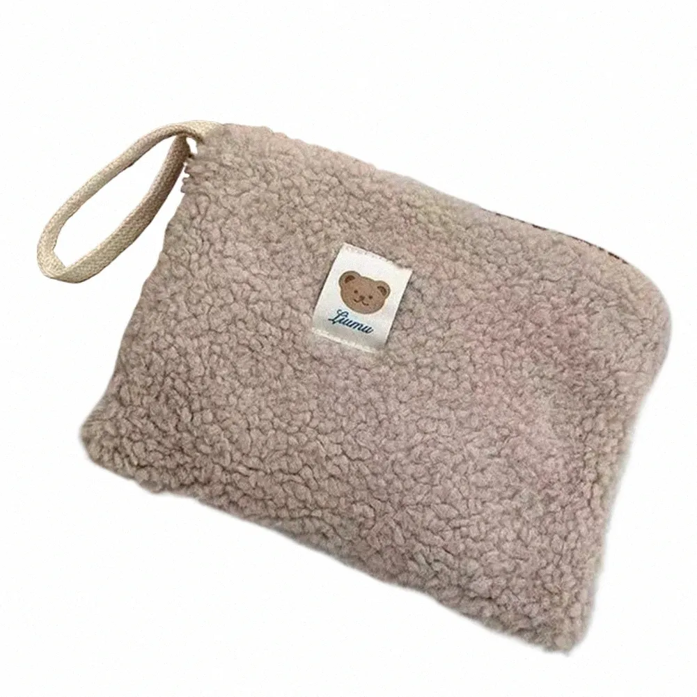 peluche con sacca cosmetica da donna portatile w borsa di grande capacità Multi-fincti casual fi grave orso modello per weekend Vacati A50J#