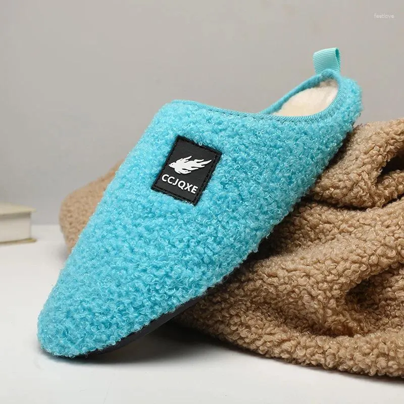 Pantofole maschi di moda cotone di alta qualità peluche inverno scarpe da casa per interni Donne casual pantofola per coppie
