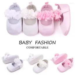 First Walkers Baby Shoes Cute Girl Flowers White And Pink Soft Cotton Toddler Step Beautiful High-quality 2024 Fashion