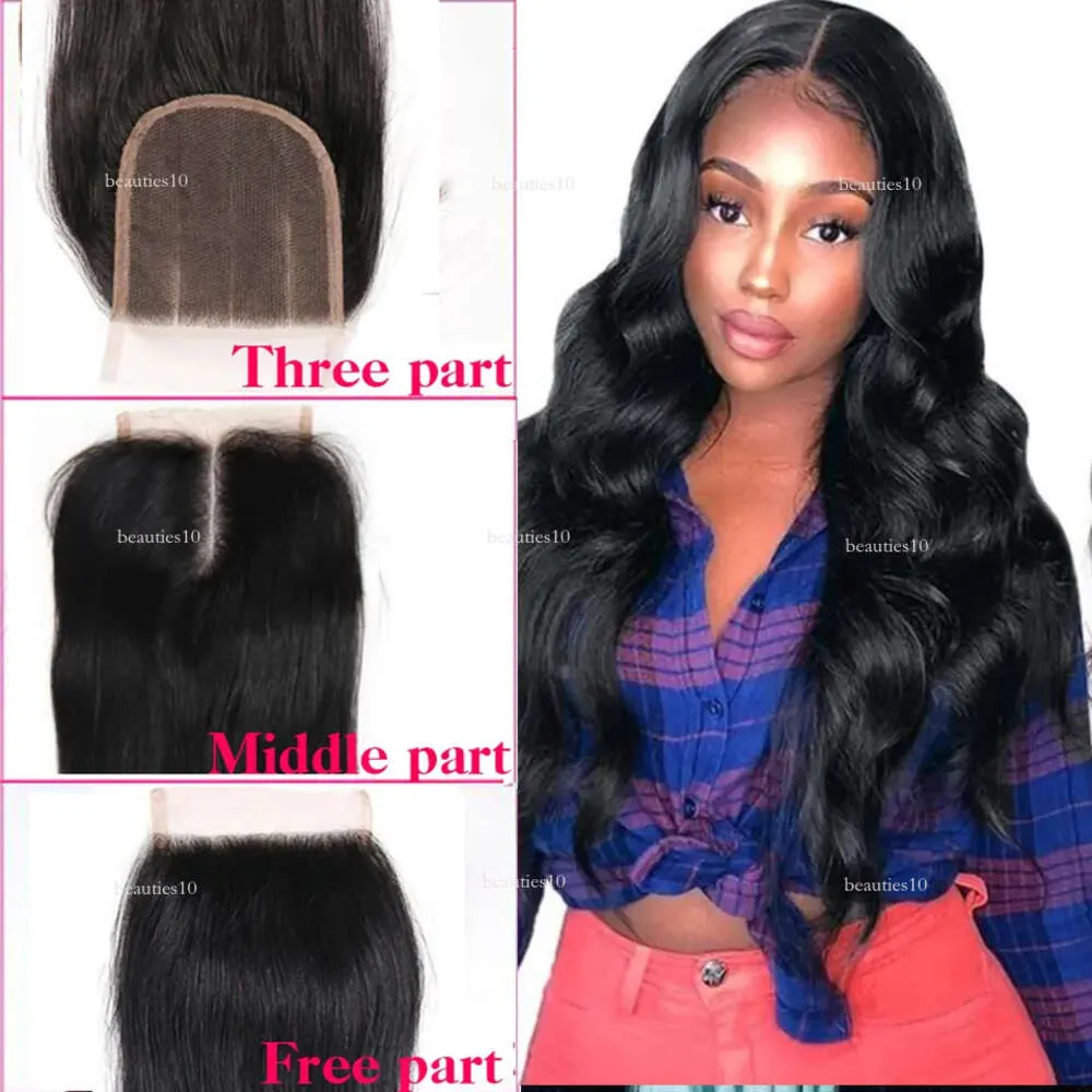 Brazilian Virgin Hair Body Wave With Lace Closure Unprocessed Peruvian Human Hair With Closure Body Wave