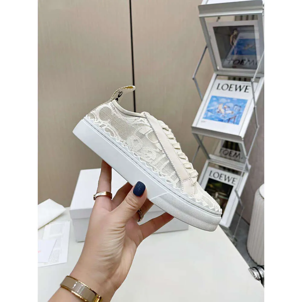 Luxury Platform Shoe Ladies Designer Laurens Leather Shoes Sneakers Pure White Womens Lace Casual Shoe Sports Trainers Real Leather Jogging Running Shoe