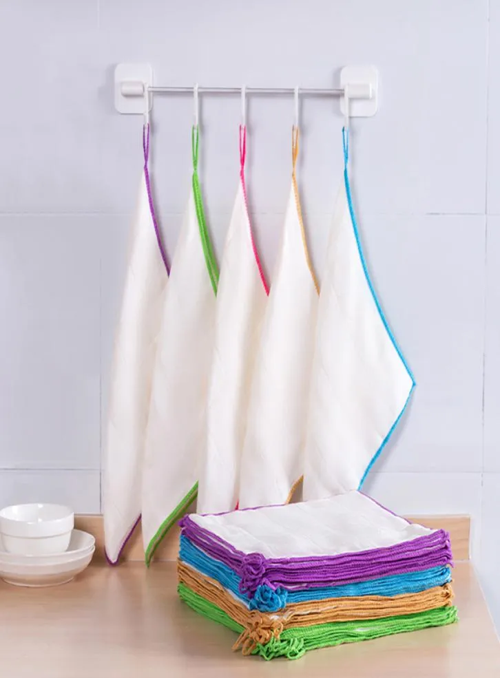 Kitchen Cleaning Cloth Dish Washing Towel Bamboo Fiber Eco Friendly Bamboo Cleanier Clothing Set6947559