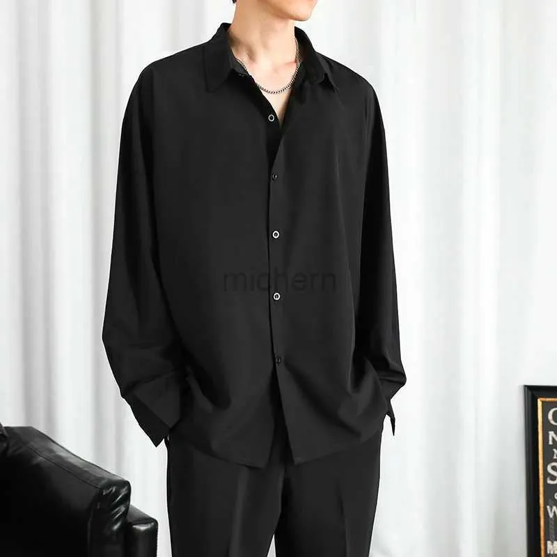 Chemises décontractées pour hommes Champes à manches longues masculines pour la mode coréenne confortable Loose Classic Single Breasted 240416
