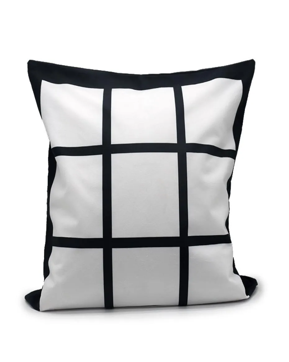 cuscino vuoto sublimazione griglia nera griglia in poliestere cuscino per cuscinetto trasferimento di trasferimento cuscino cover di divano di divano cuscinetti 4040 cm 33954483