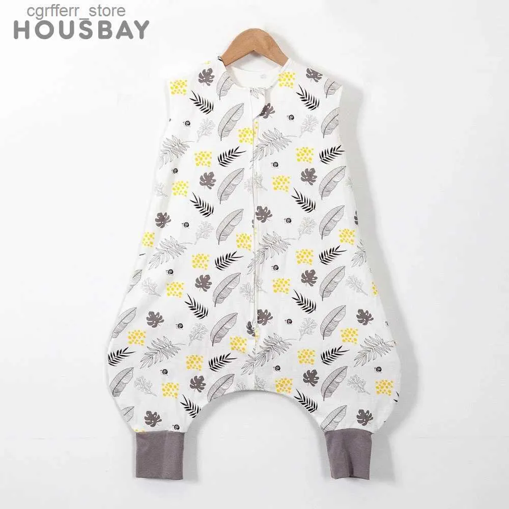 Rompers Sleeping Bag For Children 2-6T Baby Sleepwear Summer 28-32 Cool 100% Cotton Vest Sleepsack Kids Boys Girls Jumpsuits New L410