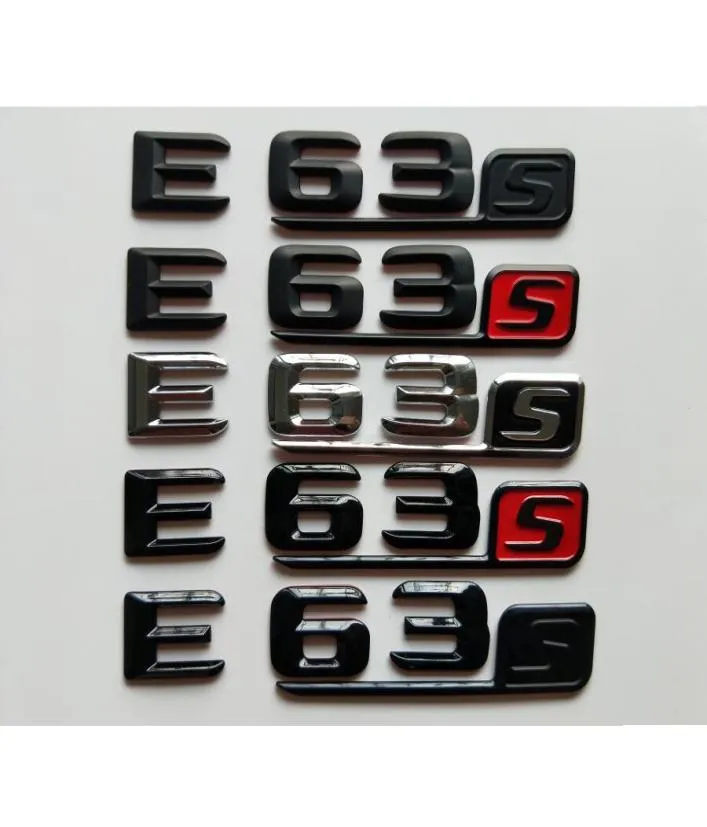 Chrome Black 3D Letters Baczenki Trunk Odznaki Emblematyczne Odznaka Emblematu dla Mercedes Benz W211 W212 W213 C207 A207 S212 S211 E63S E63 S AMG3834952