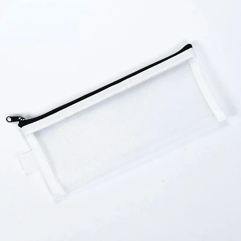 NEU Simple Transparent Mesh Cosmetic Storage Bag Clear Reißverschluss