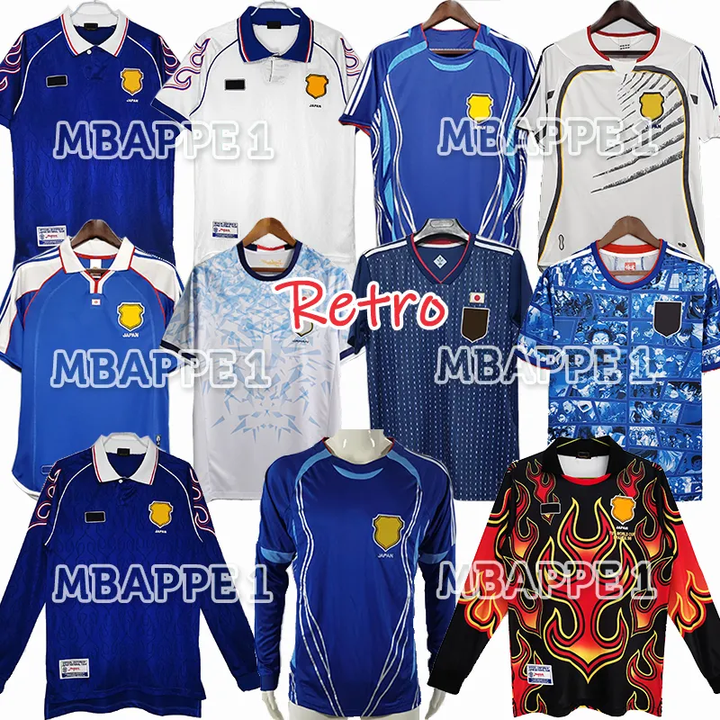 1998 99 Retroversion Japan Soccer Jersey Home #8 Nakata #11 Kazu #10 Nanami #9 Nakayama Soccer Shirt 1998 World Cup Football Uniforms