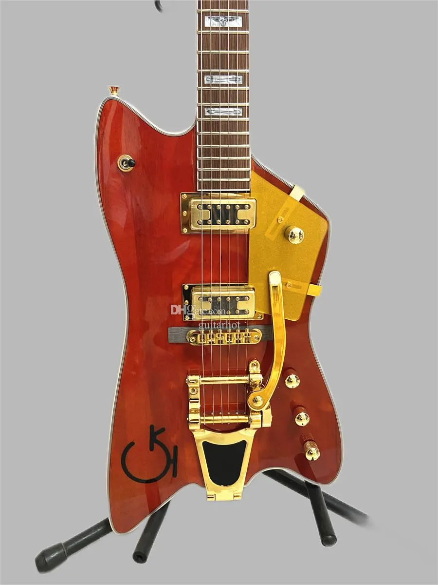 Hot 6199tw Billy Bo Jupiter Fire Special Red Electric Golta Gold B700 Tremolo Bridge può essere personalizzato