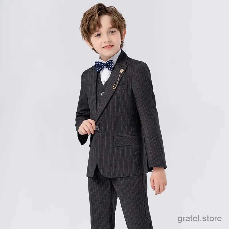 Suits Flower Boy Host Performance Dance Show Costume Children Formal Piano Party Dress School Kids Graduation Ceremony Photograph Suit