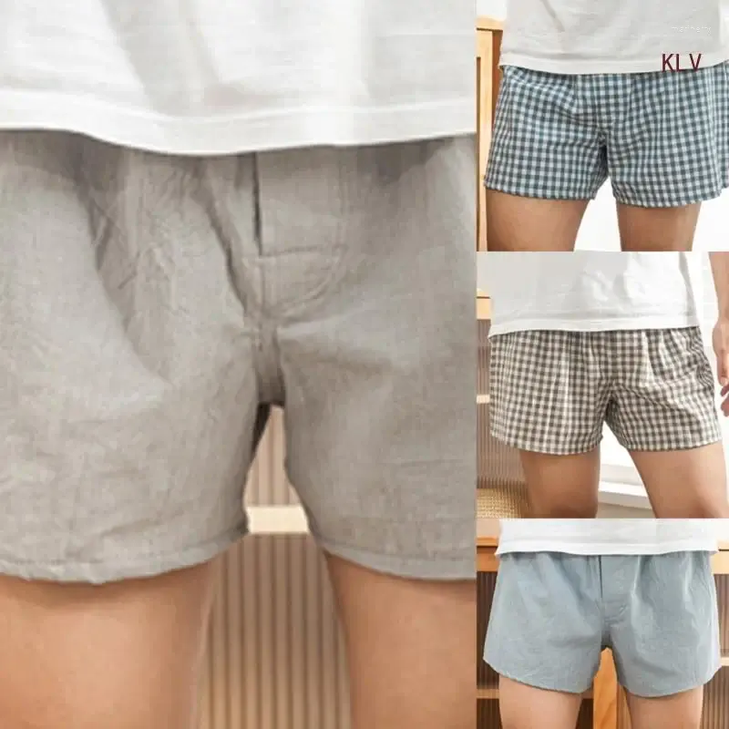 Pantaloncini da donna cool maschile sonno pugili cotone in cotone pazzo sciolte aperte anteriori estate corta 6xda