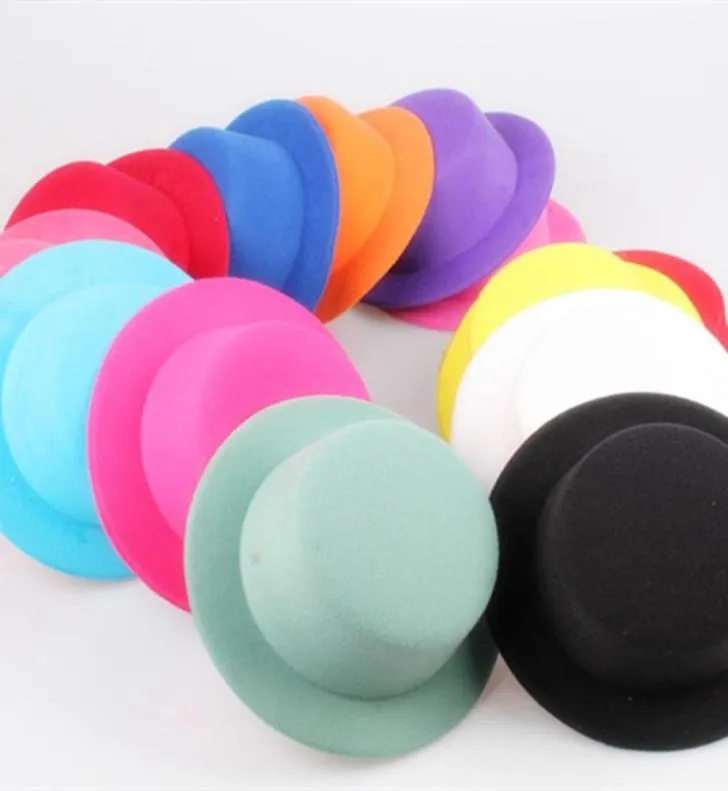Bezpłatna wysyłka 5.2 "(13 cm) 12 kolorowe mini top fascynatorowe czapki, imprezowe czapki, DIY Hair Access