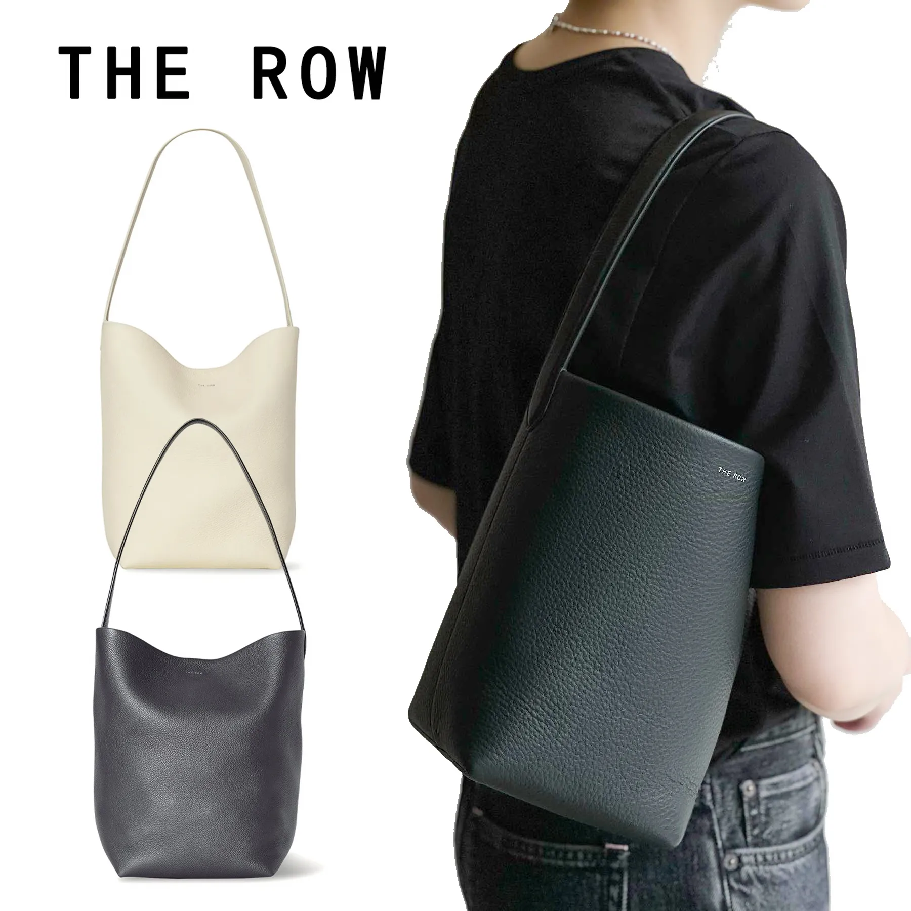 Der Row Park Tote Schulter Luxurys Designer -Tasche 3 Größen Große Handtasche Herren Mode echte Leder -Pochette -Bag Damen Crossbody Unterarm Duffle Clutch Eimer Taschen