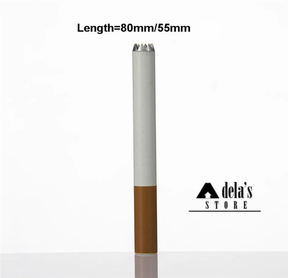 Kazıcı wo ışıltı 80mm 55mm sigara şekli boru filtre renk tütün tütün temizleyici bir vurucu yarasa sigara içme boruları taşınabilir dhl9242025
