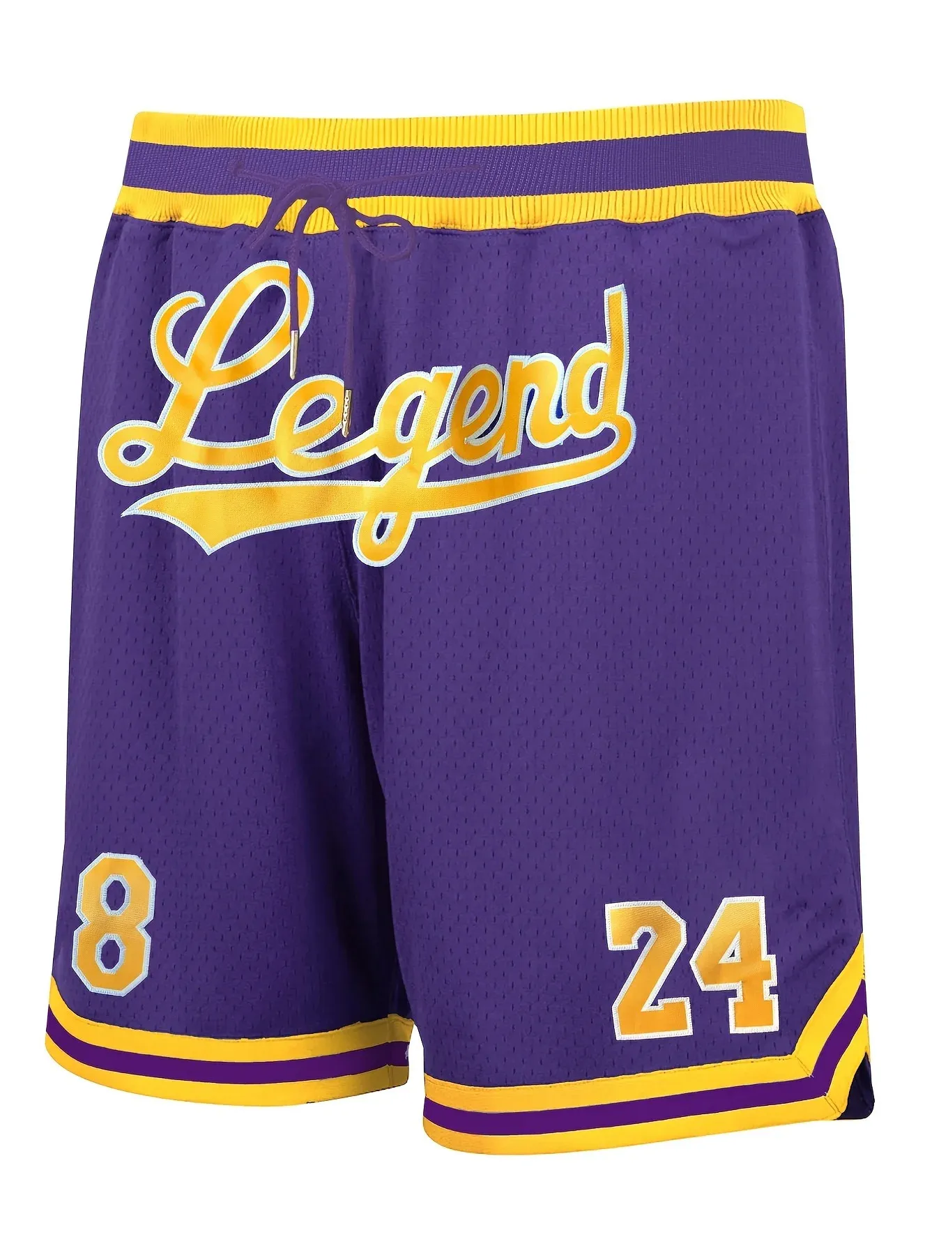 Mens Quick Dry Loose Legend 8 24 Shorts Stretch Breathable Moisture Drawstring For Basketball Training Running 240403