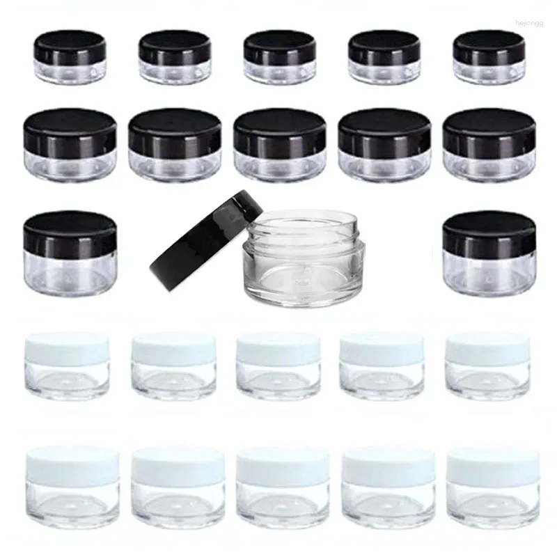 Bottiglie di stoccaggio 100pcs 2g 3g 5g 10g 15g 20g Contenitore portatile Contenitore Plastica Viatine vuote Cosmetica Verche Crema Crema Crema di sguardi Crema Crema