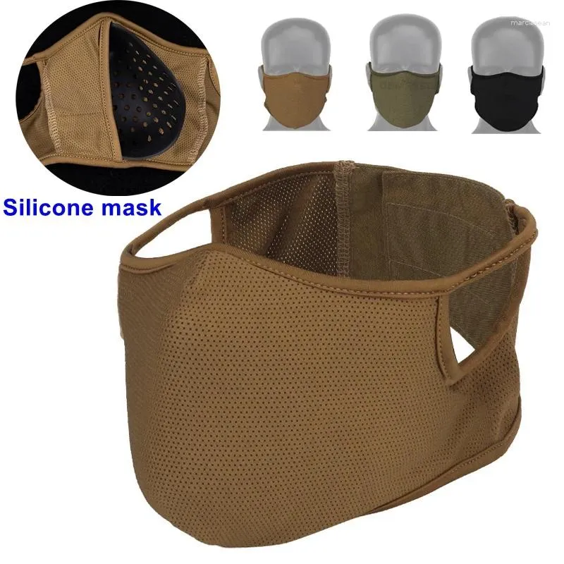 Bandanas Tactical Half Face Balaclava Mask Ademende buitenjacht rijden Wandelen CS Shooting sjaals