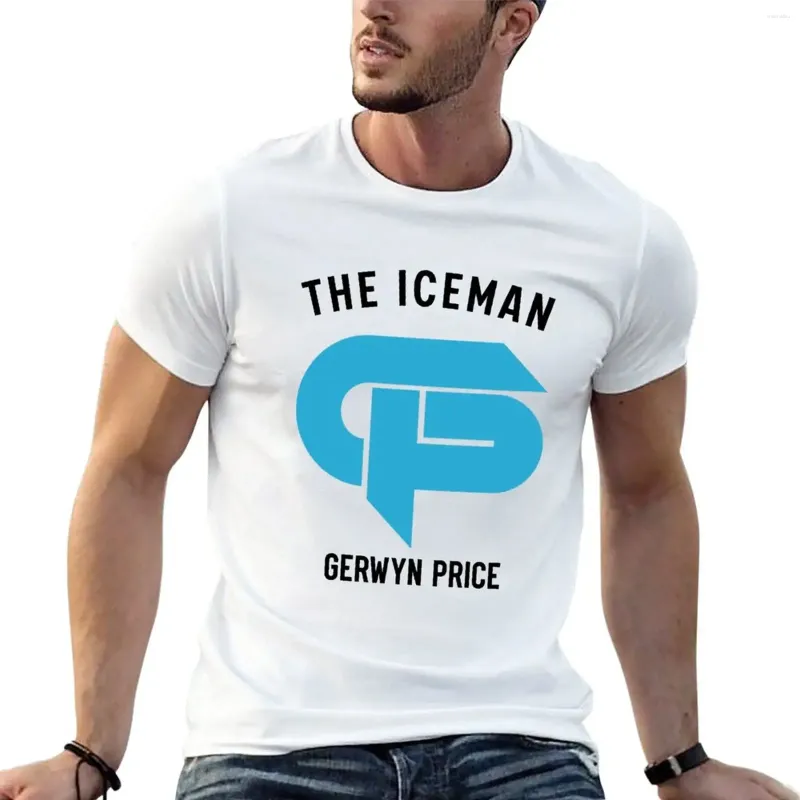 Topy z czołgami męskimi Gerwyn Cena Logo T-shirt Summer Short Sleeve Tee