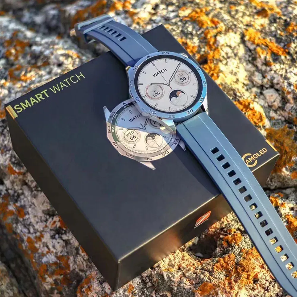 Montres GT4 Max Smart Watch Men Men Compass Gesture Recognition 466 * 466 Pression artérielle Oxygène Feeling Game Bluetooth Call Smartwatch Outdoor