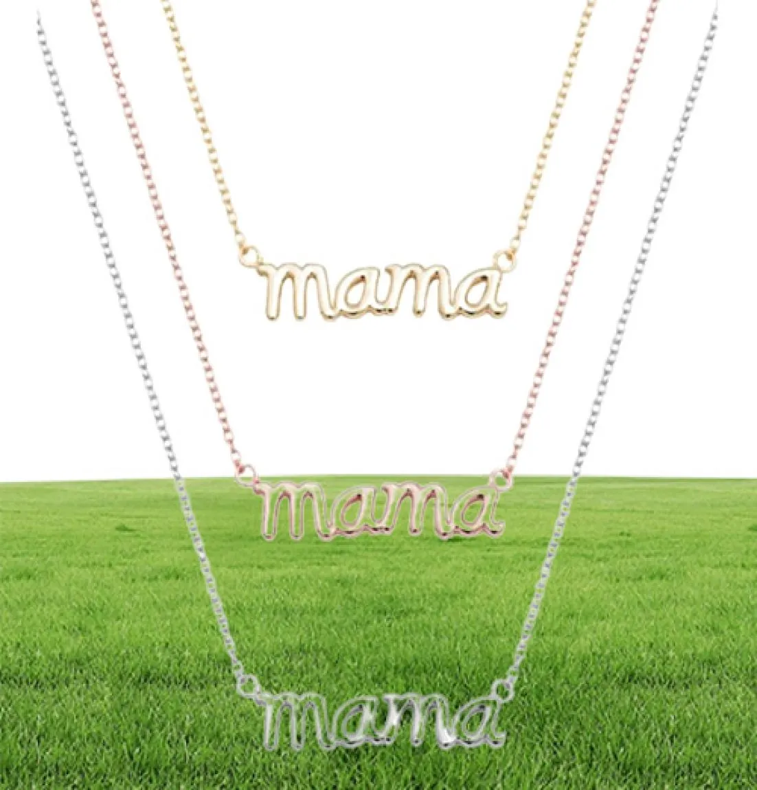 5 pezzi di alfabeto inglese Mama mamma madri madri collana a ciondolo materno039s da giorno collana mama collana madri regalo 3493957