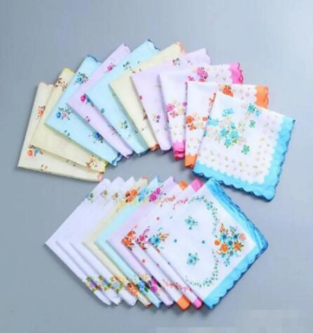 100 Cotton Handkerchief Cutter Ladies Handkerchief Craft Vintage Hanky Floral Wedding Handkerchief 3030cm4275852