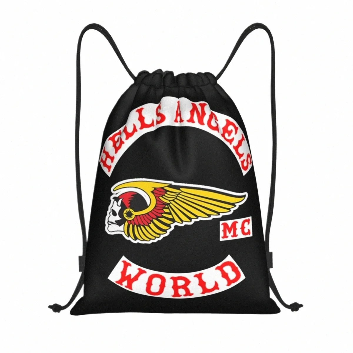 Hell Angel Motorcycle Club Drawstring Backpack Sports Gym Sackpack Sac à cordes pour travailler sur S900 #