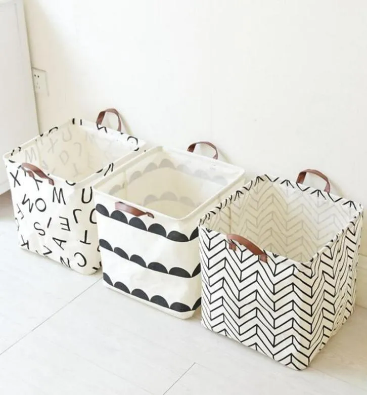 Folding Laundry Basket Baby Toys Storage Baskets Cartoon Storage Barrels Sundries Toys Holder Container Home Laundry Organizer 334048995