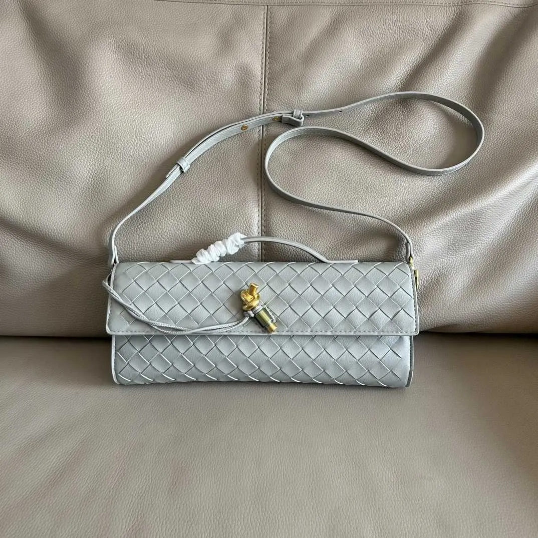 Designer Black Sheepskin Clutch with Chain Strap