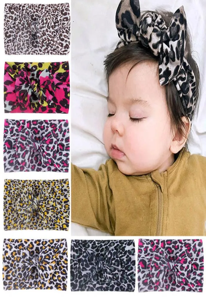 INS Leopard Print Baby Headsdss Bowknot Girls Headsds Newborn Headds Head Bands Hair Bands аксессуары для волос B32652449278