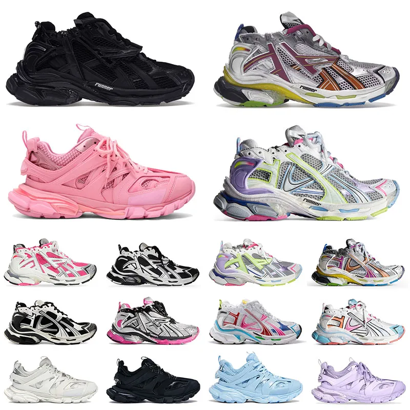 Luxury Brand Designer Sneakers Track Runners 7.0 7.5 3.0 casual shoes Platform All Black White Beige Pink Multicolor Ancien Daddy Trainers Womens Mens Shoe Tennis Shoes