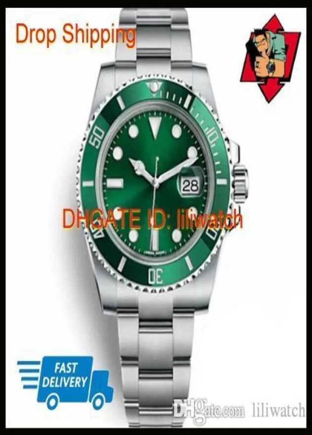 Orologio di Lusso Glide Lock Pasek Męski Nowy automatyczny zegarek Zielone zegarki 116610LV Orologio Automatico Na rękę Orologi DA5900717